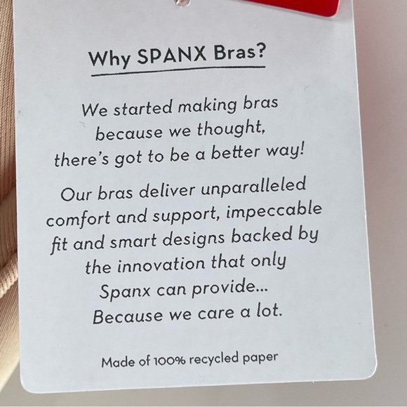 NWT SPANX Up for Anything “Strapless” Style Bra Size 38D Includes Straps Nude - Picture 10 of 11